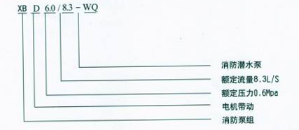 Модель погружного пожарного насоса XBD-WQ